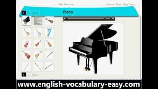 English Vocabulary Musical Instruments httpwwwfacileanglaiscom [upl. by Steffen]