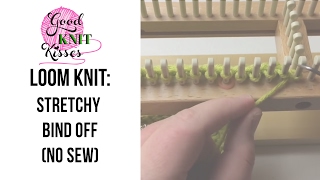 Stretchy Bind Off or Cast off loom knitting NO SEW [upl. by Kanor493]