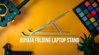 BoYata Folding Laptop Stand Review  A Work From Home Accessory [upl. by Ecniv]