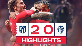 HIGHLIGHTS  Atlético de Madrid 20 Valencia [upl. by Stalk]