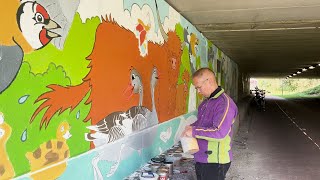 Nieuw kunstwerk onder A20viaduct geeft Vlaardingen kleur [upl. by Ethelyn]