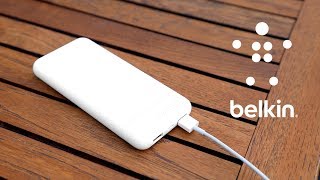 Charge with Lightning using Belkin’s new BOOST↑CHARGE™ Power Bank 10K with Lightning Connector [upl. by Aiblis]