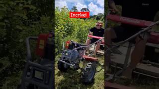 Tratorito 10hp Branco  Roçadeira RTM900  Equipamento incrível jardelpesca agricultura [upl. by Ailliw]