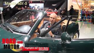 Salon de lautomobile de Genève 2014  Mazda [upl. by Attiuqal535]