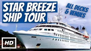 Windstar Cruises Star Breeze Ship Tour in HD [upl. by Jezabel]