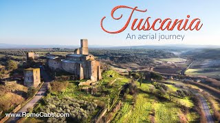 Flying over TUSCANIA  breathtaking views of a Medieval town in Italy [upl. by Ekud]