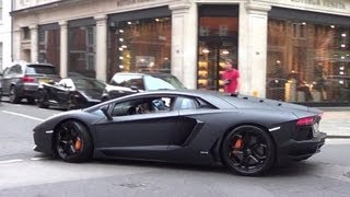 LOUD Arab Matte Black AVENTADOR from Millionaire Boy Racers [upl. by Rudolph92]