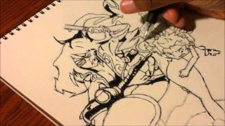 Michiko and Hatchin drawing part 2 [upl. by Starling]