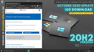 How to download windows 10 insider preview build 21286 iso from microsoft [upl. by Nyrahtak]