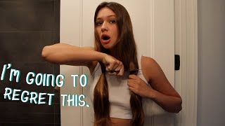 cutting my own hair 12 inch donation [upl. by Oirifrop]