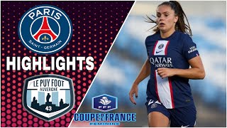 Paris SaintGermain vs Le Puy Foot  Coupe de France féminine Résumé [upl. by Odragde]