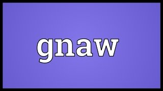 Gnaw Meaning [upl. by Lessur]