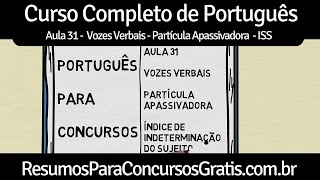 Aula 31  Vozes Verbais Partícula Apassivadora e Índice de Indeterminação do Sujeito  Sintaxe [upl. by Cesare39]