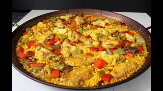 Paella de Alitas de pollo y Verdura De la Olla a la mesa [upl. by Osner]