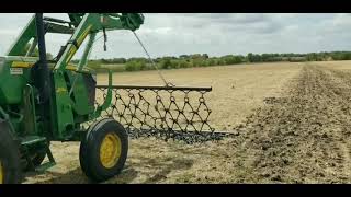 How to setup and use a drag chain harrow [upl. by Ahsienyt]