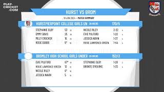 Hurstpierpoint College Girls Under 15 v Bromley High School Girls Under 15 [upl. by Alric854]