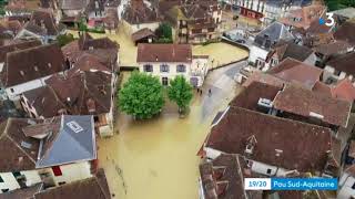 Images drone des inondations à Salies de Béarn 13 juin 2018 [upl. by Sarine]