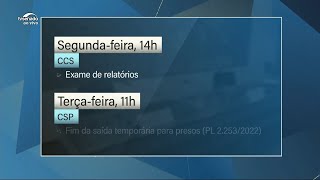 Agenda da semana Comissão de Segurança Pública examina fim da saída temporária de presos [upl. by Latsirc]