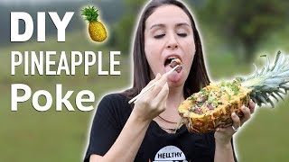 DIY PINEAPPLE POKE  IN HAWAII 🍍 [upl. by Darcia]