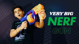 Very Big Size Nerf Elite Surgefire Gun Unboxing and Testing  THE CRAZY UNBOXER [upl. by Aisorbma]