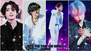 BTS TIK TOK AND REEL VIDEO ON HINDI ENGLISH SONG HARD AND CUTE EDIT [upl. by Ayhdnas]