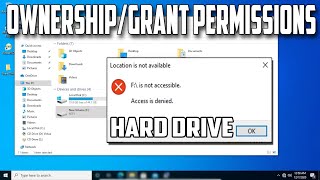 How To Take Ownership and Grant Permissions of Entire Hard Drive in Windows 10 PC or Laptop [upl. by Leontine]