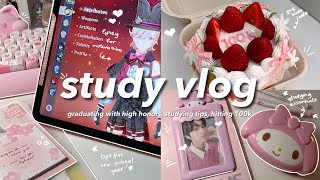 4am study vlog 💌📓 graduating with high honors reaching 100k studying for finals playing genshin [upl. by Deeraf]