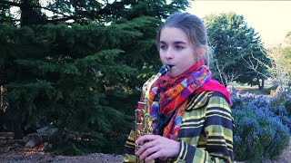 Modern Talking no face no name no number on alto sax Malika Smitskaya [upl. by Onailimixam190]