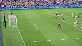 France v Spain  Mateta Penalty  2024 Paris Olympics Mens Football Final [upl. by Joycelin856]