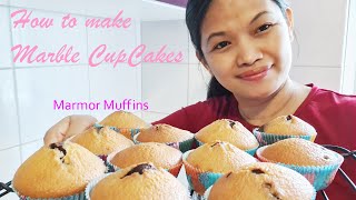 How to make Marble CupCakes  Marmor Muffins [upl. by Ferrick]