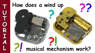 How does a wind up musical mechanism for music boxes musical boxes or automatons automata work [upl. by Petrick951]