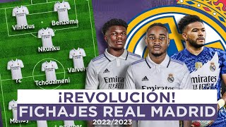 💥​LA LISTA DE FICHAJES DEL NUEVO REAL MADRID para la temporada 20222023  Tchouameni Nkunku y mas [upl. by Akcired]