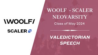 Valedictorian Gives Inspiring Speech to WoolfScaler Neovarsity Class of May 2024  Grad Ceremony [upl. by Rese]