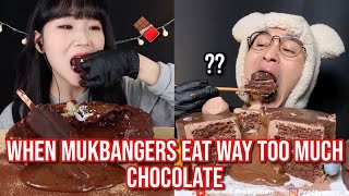 when mukbangers eat TOO much chocolate [upl. by Attenyw465]