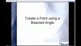 Creating a Point using a Bisected Angle [upl. by Woodhouse]