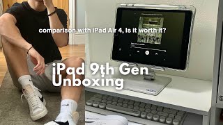 iPad 9th Gen 64GB Unboxing amp Review🍎 side by side comparison with iPad Air 4  Jett Alejo [upl. by Vigen]