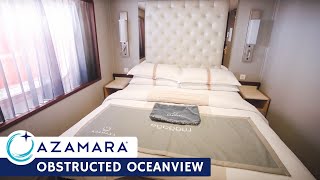 Azamara Onward  Ocean View Stateroom Obstructed Tour amp Review 4K  Azamara Club Cruises [upl. by Ecam]