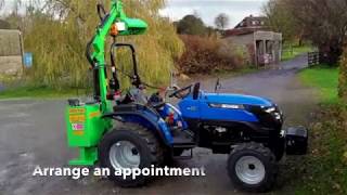 Solis 26 HP Tractor with Frontoni Butterfly 300 Flail Hedge Cutter [upl. by Eenhpad663]