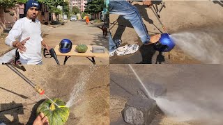 Helmet cutting test with water pressure machine [upl. by Emory]