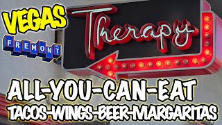 We Found the Best UNLIMITED Food and Alcohol Deal on Fremont  Therapy Downtown Las Vegas [upl. by Reamy]