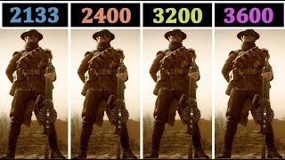 8GB 2133 vs 2400 vs 3200 vs 3600 Mhz  Comparison [upl. by Eerrehs96]