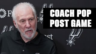 Coach Pop Recaps Spurs vs Mavericks Game  2142024 [upl. by Etteuqaj]