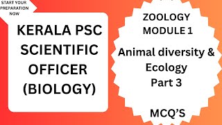 KERALA PSC SCIENTIFIC OFFICER BIOLOGY syllabus based MCQ Animal diversity amp Evolution Part3 [upl. by Enerual769]