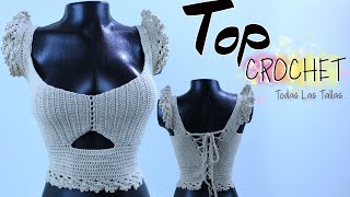 CropTOP Básico Tejido a CROCHET Ideal para PRINCIPIANTES [upl. by Berny]