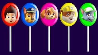 Paw Patrol Lollipops Finger Family Song Nursery Rhymes  Colors Learn [upl. by Nonaihr]