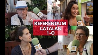 Referéndum Catalán 1 de Octubre  Encuesta en la calle [upl. by Hairym151]