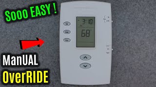 Honeywell Home PRO 2000  Manual OVERRIDE  Programmable  EASY Thermostat [upl. by Einnaf]