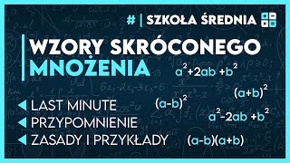 WZORY SKRÓCONEGO MNOŻENIA ✅️  Matematyka  Szkoła Średnia [upl. by Adleremse411]