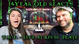 Annie likes ACDC 14 YearOld Reaction to TNT live at River Plate [upl. by Aicnom373]