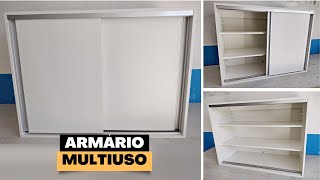 Armário Multiuso c Portas de Correr  100 em MDF  Planeta Moveleiro [upl. by Aneeg54]